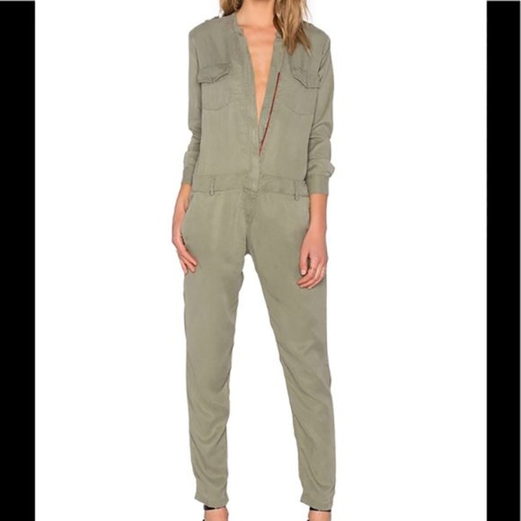 Etienne Marcel Pants - Etienne Marcel Long Sleeve Jumpsuit in Military